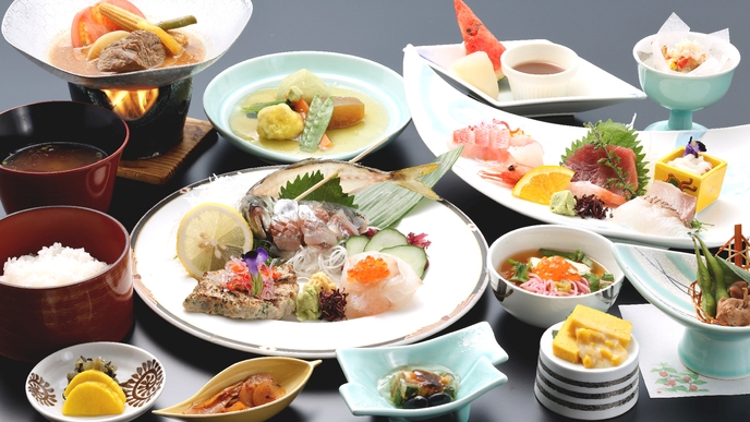 【お刺身満喫プラン】魚派必見！銚子に来たら！アジ姿造りや炙りなめろうなど旬の海鮮を贅沢に！