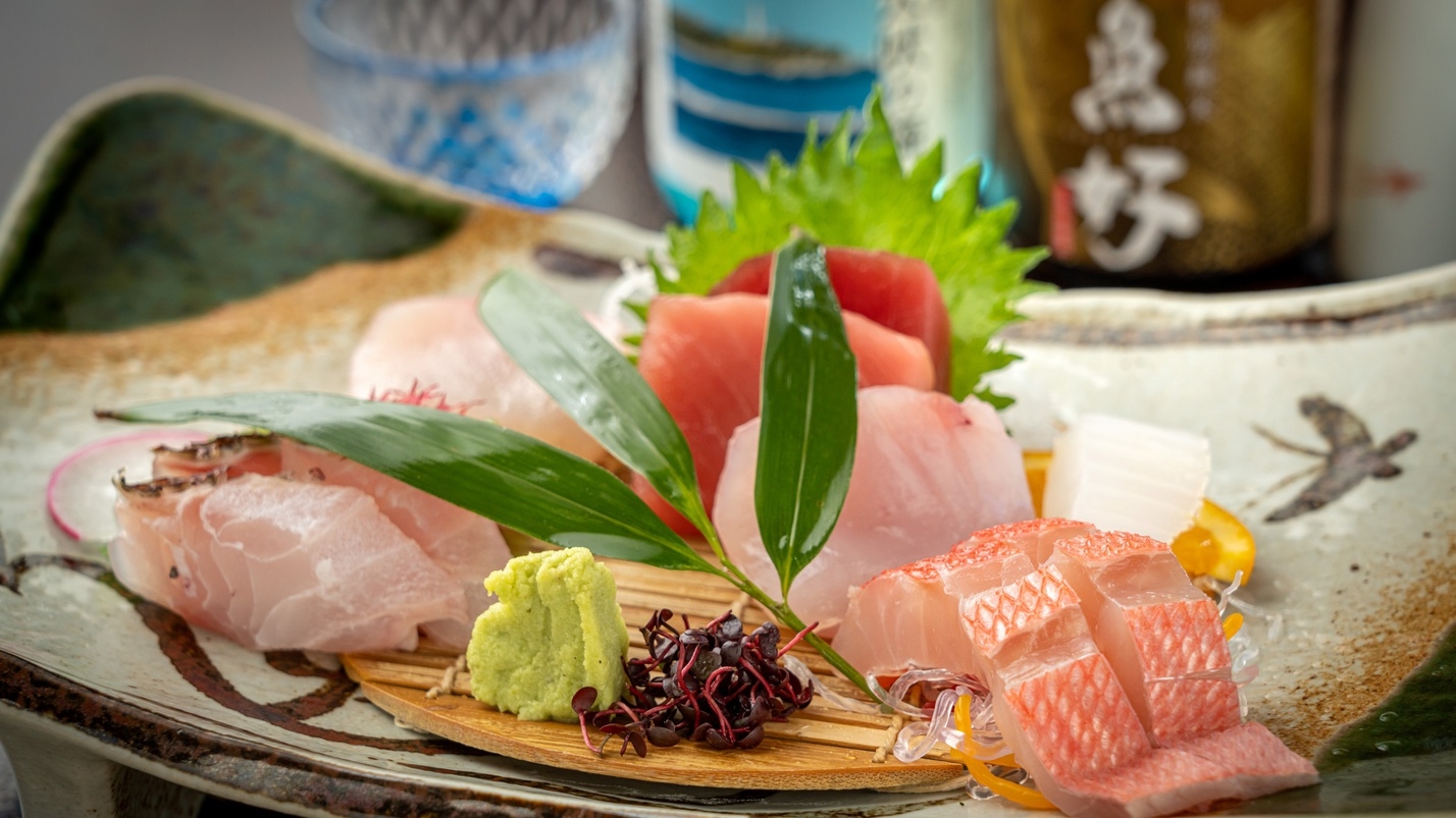 【お刺身満喫プラン】お魚派必見！銚子に来たら！アジの姿造りやなめろうなど旬の海鮮を贅沢に（１泊２食）