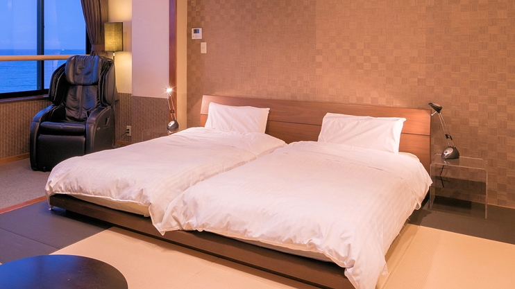 【11時レイトアウト特典付】カップル歓迎★海と湯を独り占め！太平洋一望の風呂付【和ツイン花月】ステイ