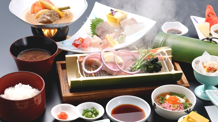 【年末年始】12/27〜12/30・1/3のご予約こちら★「銚子つり金目鯛」の青竹蒸し付き会席プラン