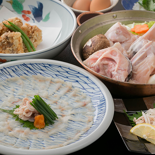 【冬の味覚♪】てっさ・唐揚げ・てっちり・ふぐ雑炊のフルコース　ふぐ懐石プラン