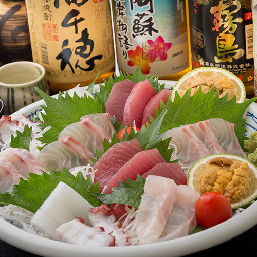 Sashimi and shochu