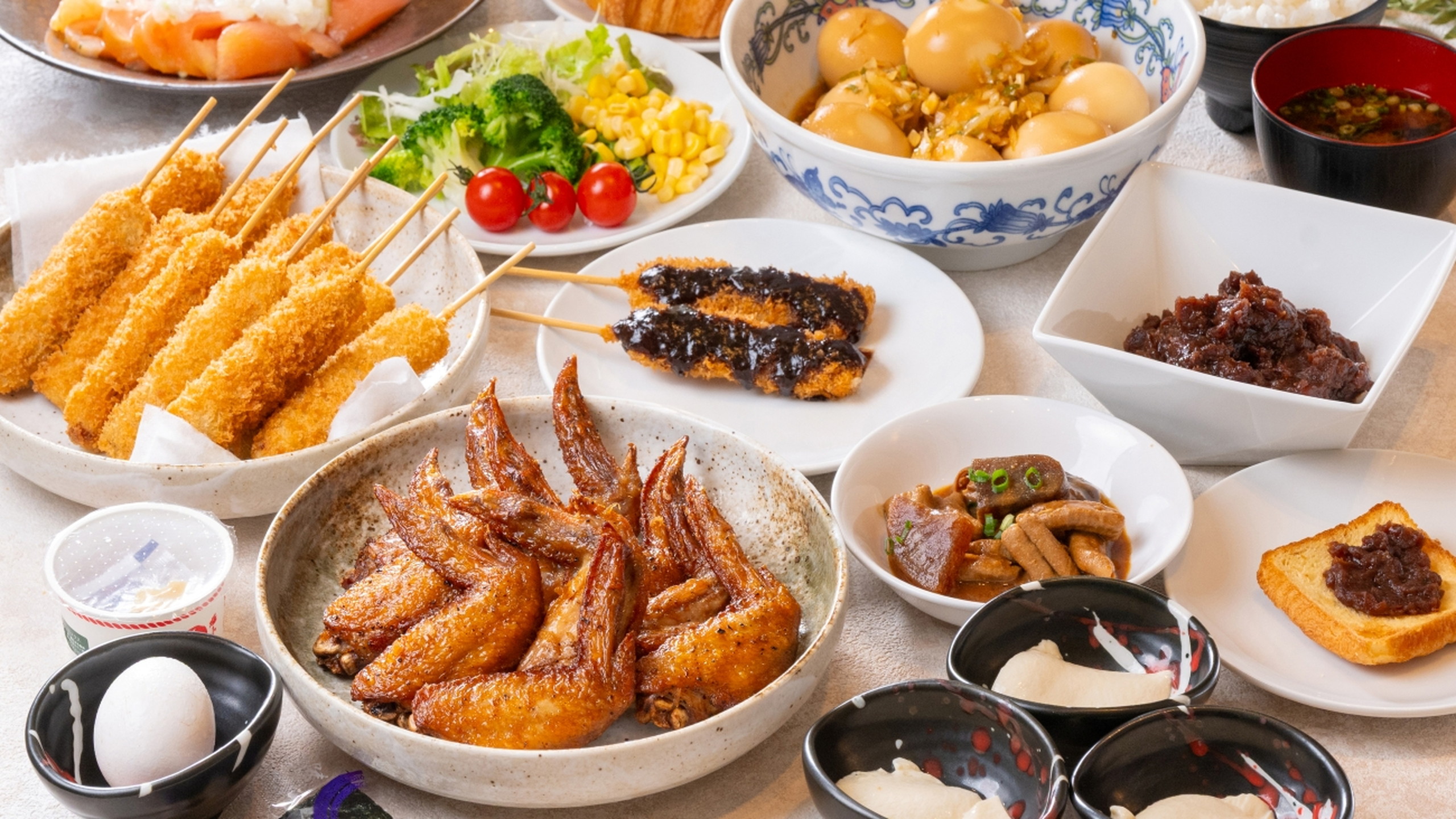 朝食ビュッフェ　盛り付け例