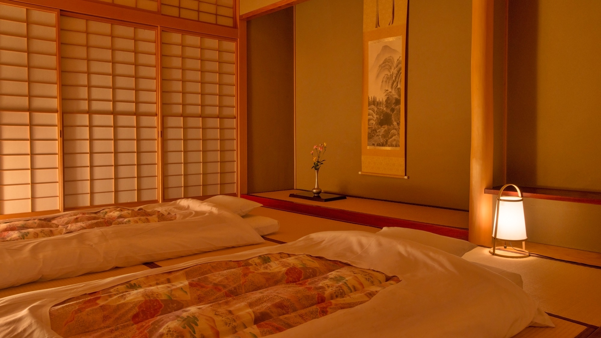 *只今コロナ禍のためお布団は先に敷かせていただいております