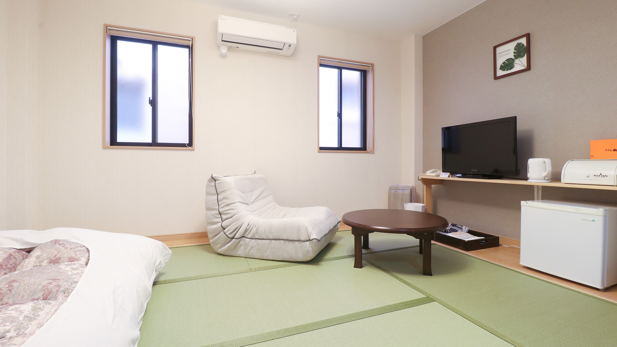 #和室シングル　ビジネスの拠点にも最適。湯上がりは足を伸ばしてゆったりとリラックス。