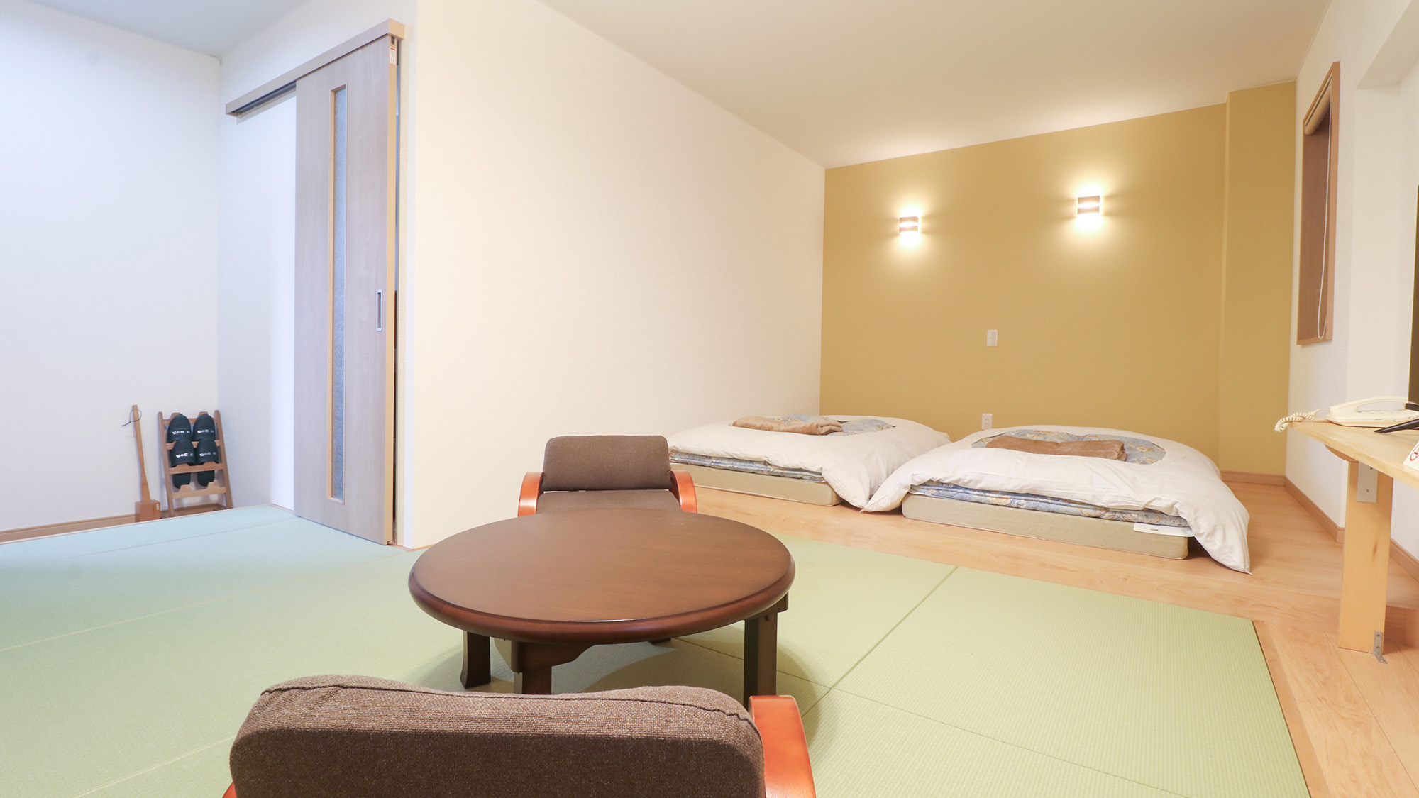 #おまかせ和室　足を伸ばしてくつろげる幸せ。湯上がりのひとときを楽しむ贅沢。