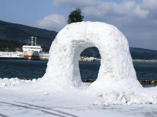 2008冬！突然現れた雪の鍋つる岩
