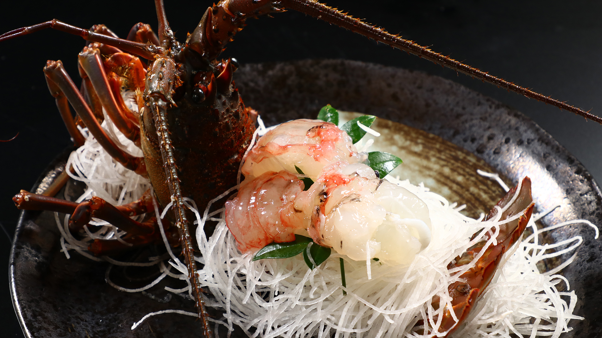 食事◆夕食　伊勢海老の刺し身