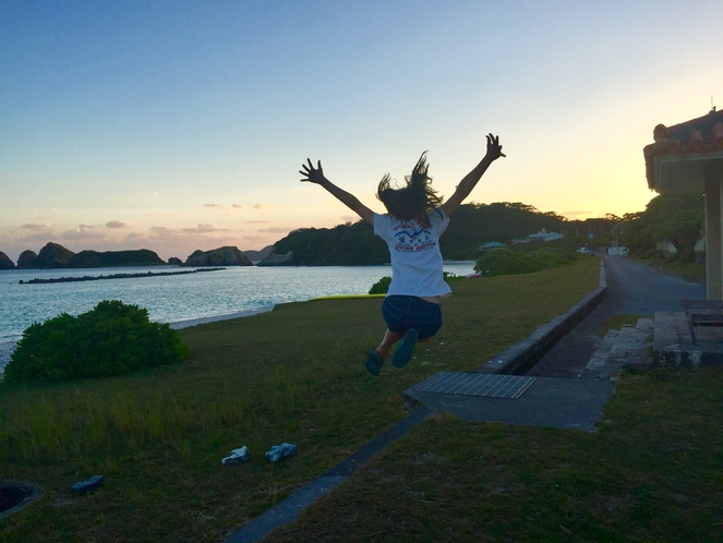 メーヌハマ(前の浜)の夕暮れ