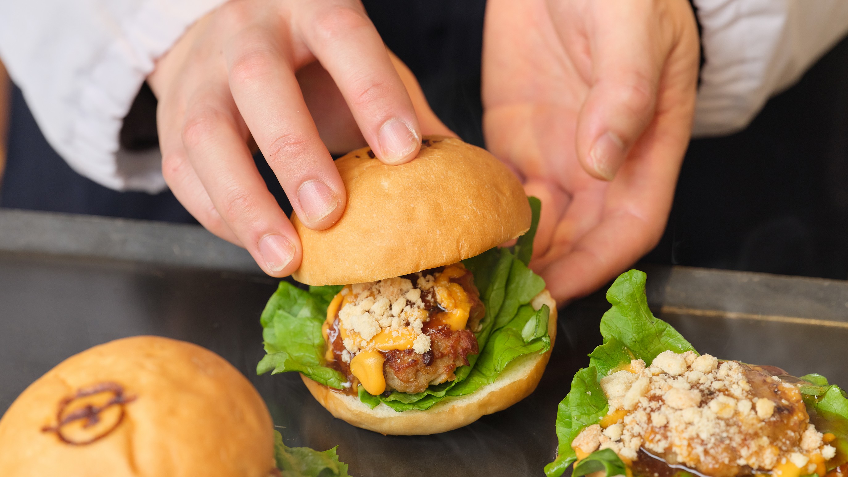 【朝食】湯の浜バーガー