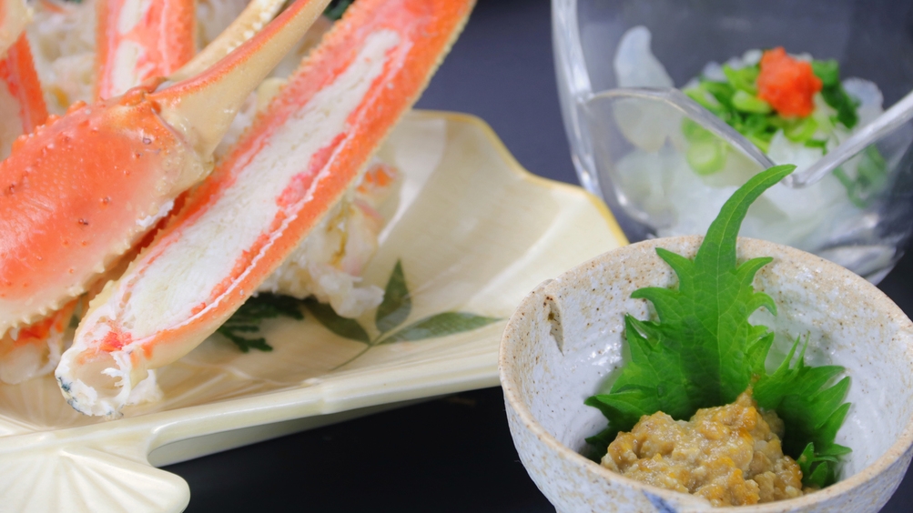 【一人旅専用★平日限定】浜坂産活松葉ガニ使用！お一人様で寛ぐ蟹コース〔ペット歓迎＆同宿無料〕