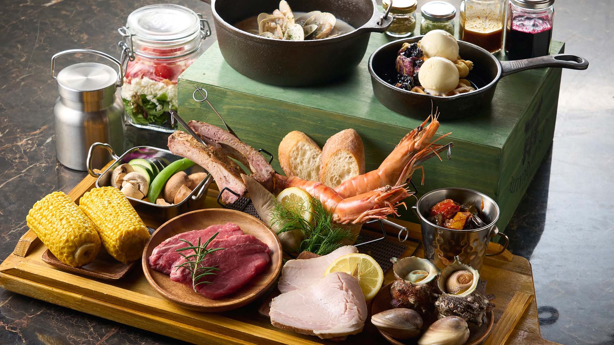 【夏季限定☆グランピングBBQ】自然体験が楽しめるグランピングエリア＜プール＆天然温泉付き＞