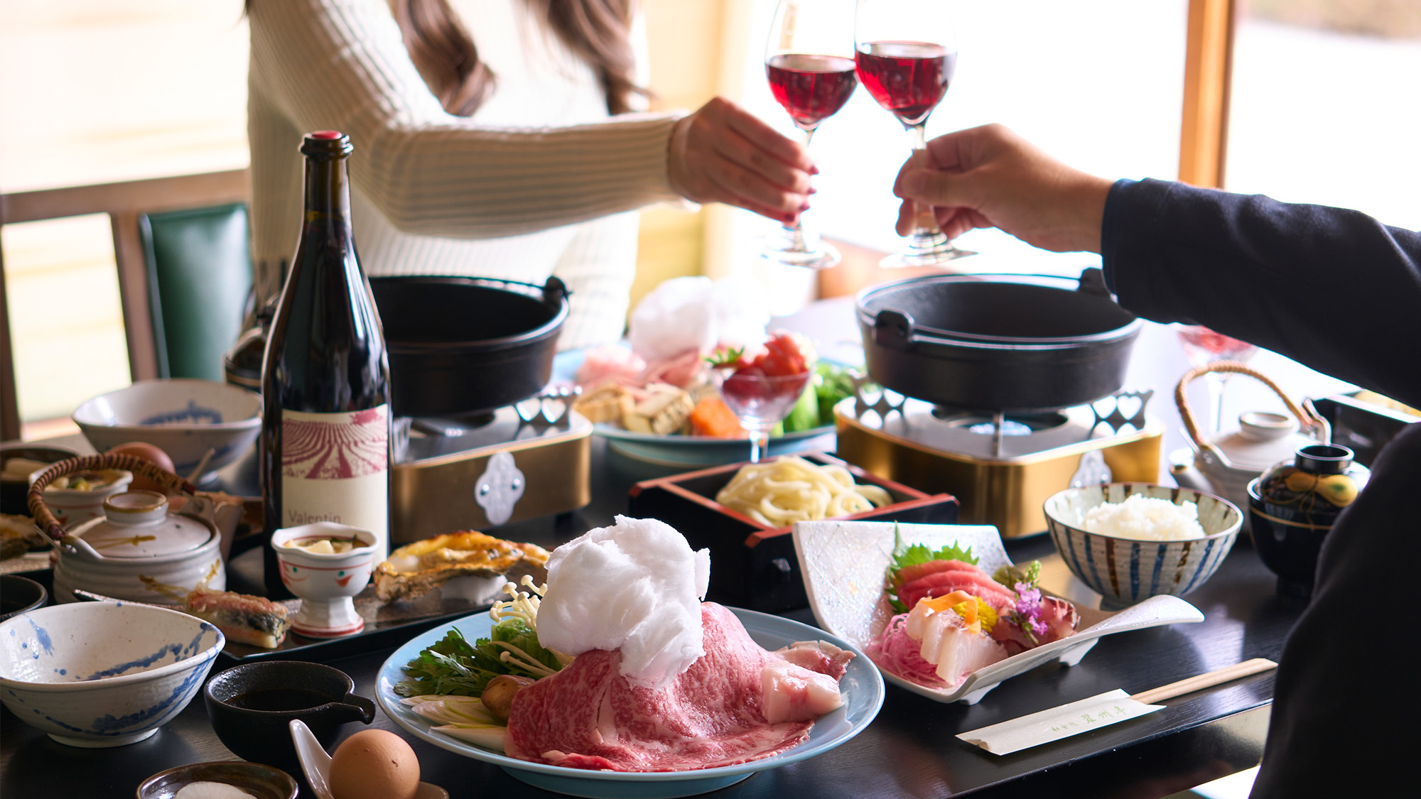 【国産牛のすき焼きコース】森のパノラマを楽しむホテルステイ＜天然温泉「紅葉乃湯」入浴付き＞
