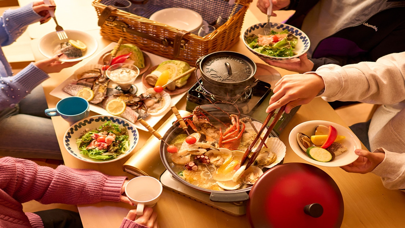 年末年始【お部屋で味わう房総鍋】ログコテージ