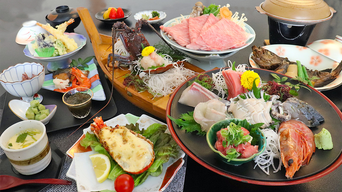 【NEW季波（ときなみ）御膳・迷ったらこれ！】伊勢海老造り・黄金焼き付き！鮑と旬のお刺身盛合せ★