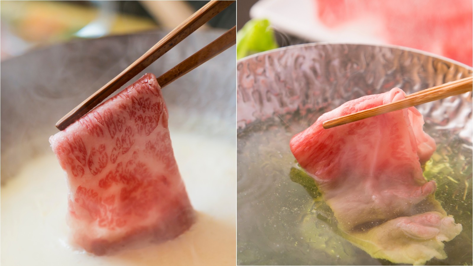 ＜二食付＞吉田屋名物〜佐賀牛嬉野茶しゃぶ＆豆乳しゃぶの二色鍋〜佐賀ブランド牛『モオ〜ゥ』満足プラン♪