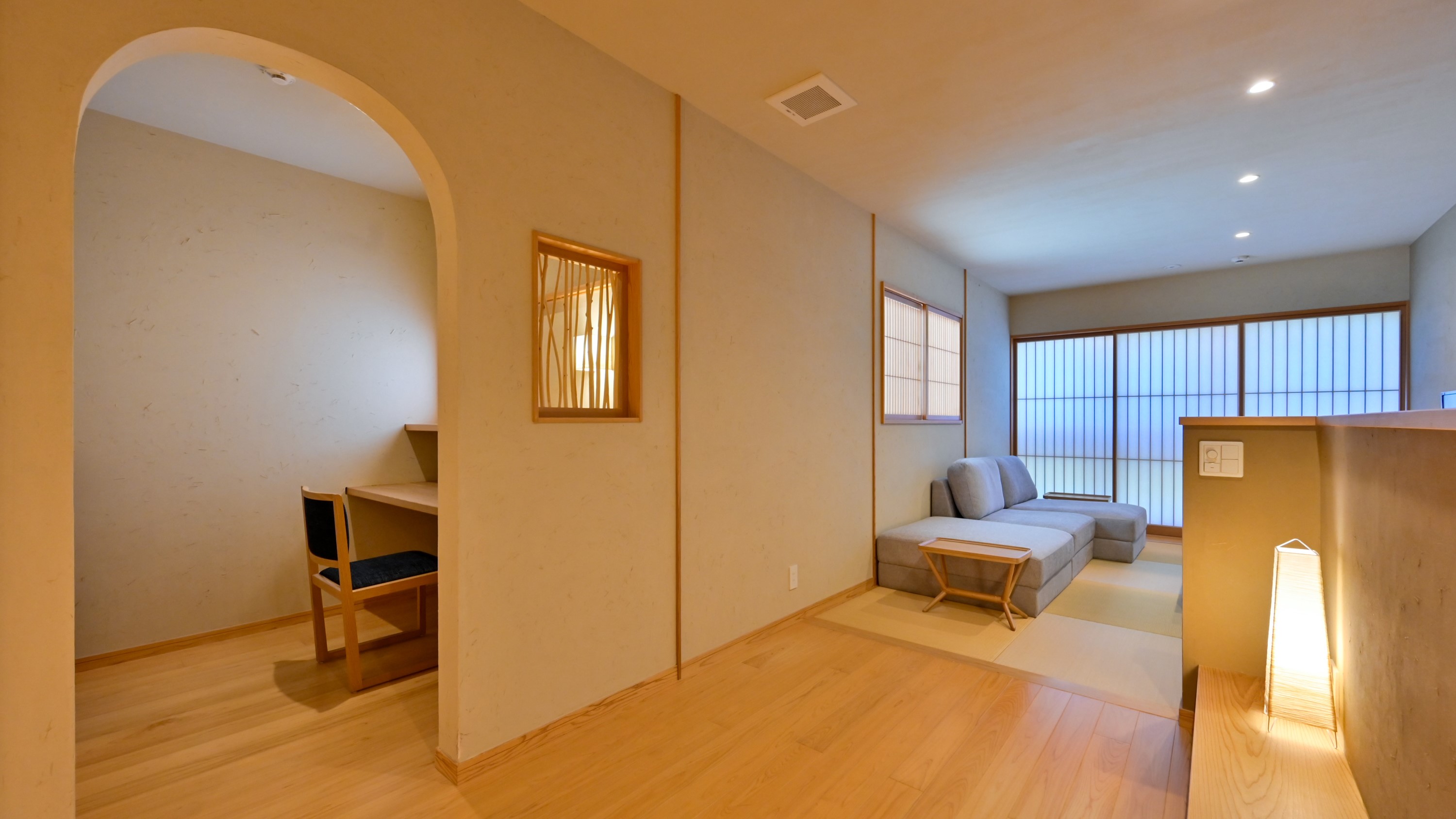 離れ全4室。写真は客室『折川』。部屋割はお任せです、ご希望はご指定下さい