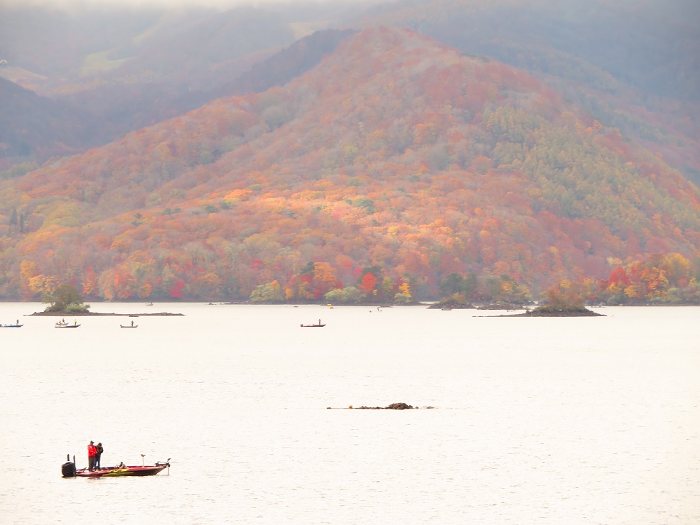 秋の小野川湖