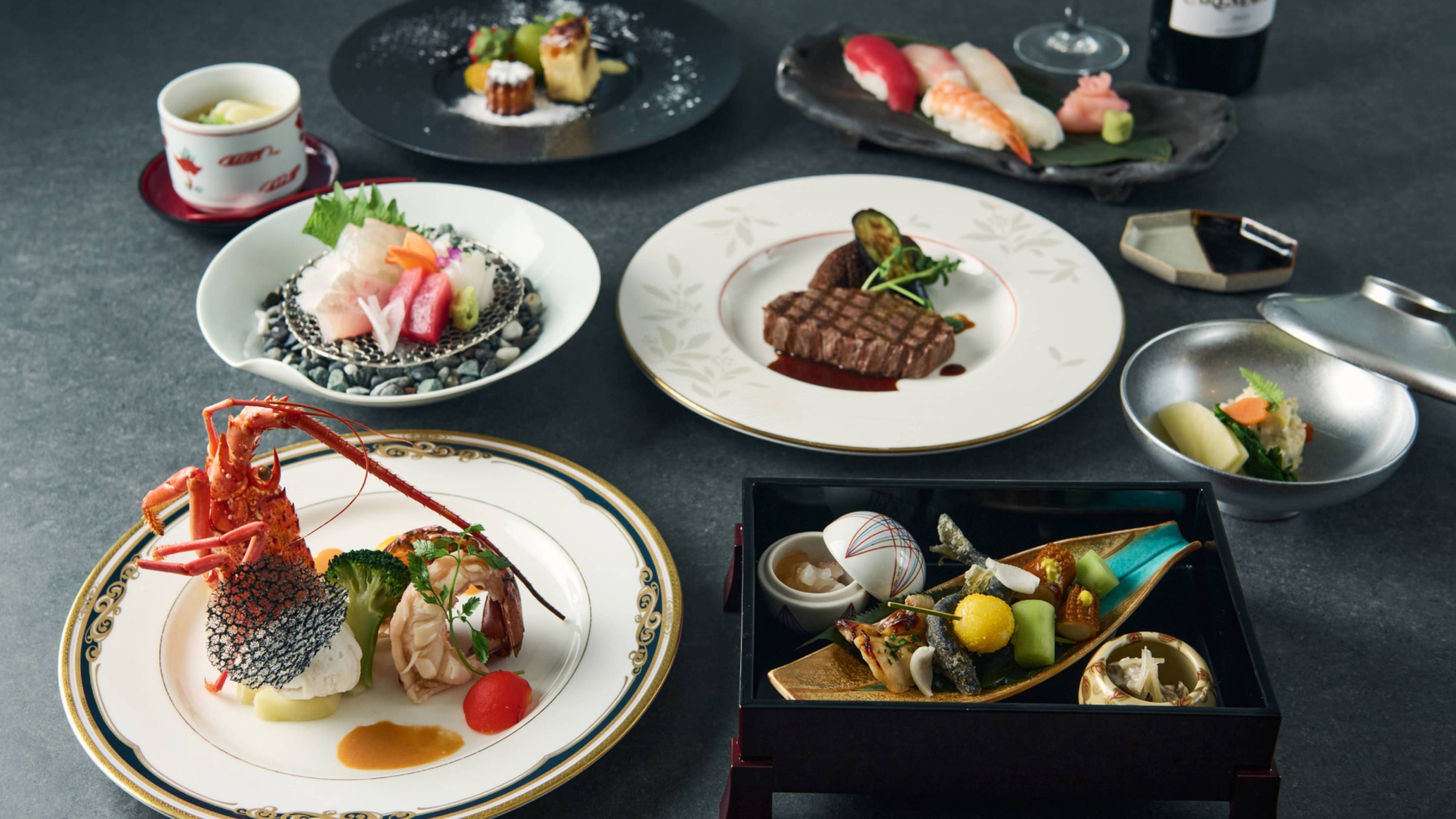 和と洋が織り成す会席！和洋料理長おまかせ折衷♪朝食はブッフェ付プラン＜一泊二食＞