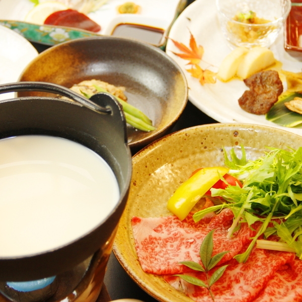 絶品！宮崎牛の豆乳しゃぶしゃぶと里山料理を堪能≪２食付≫※現金決済※