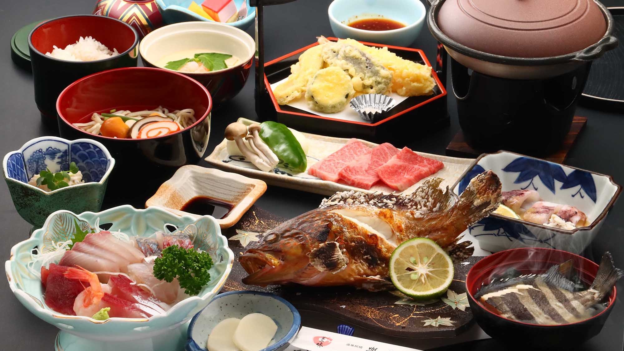 【1泊2食　個室食】朝獲れ鮮魚の與市郎会席♪プライベートな　〔お部屋食〕【旬魚食通】