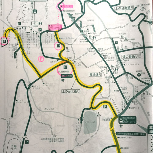 *【周辺地図】冬のみ、当館より徒歩10分の駐車場をご利用ください。