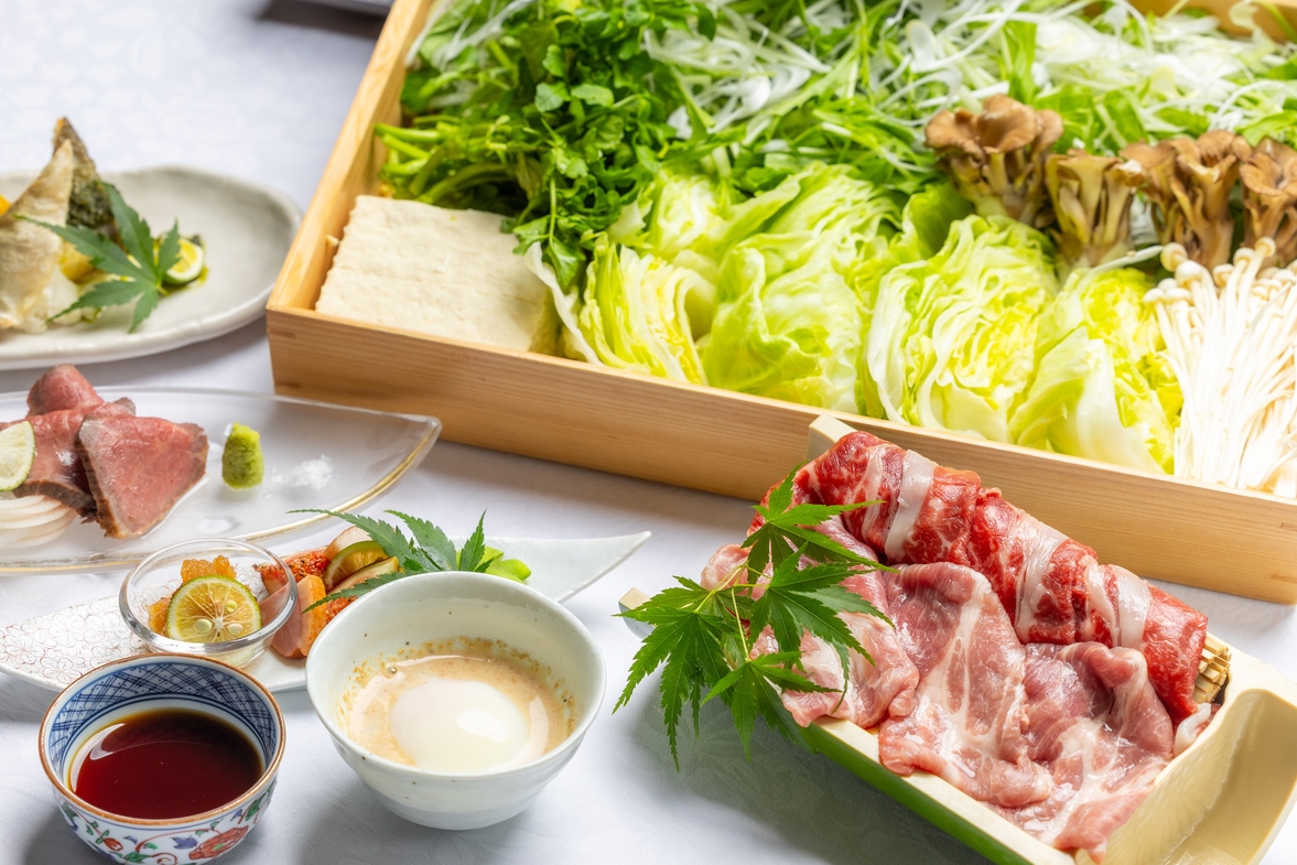 【期間限定】1泊3食付きゴルフパック 贅沢二種しゃぶしゃぶコース付きゴルフプラン