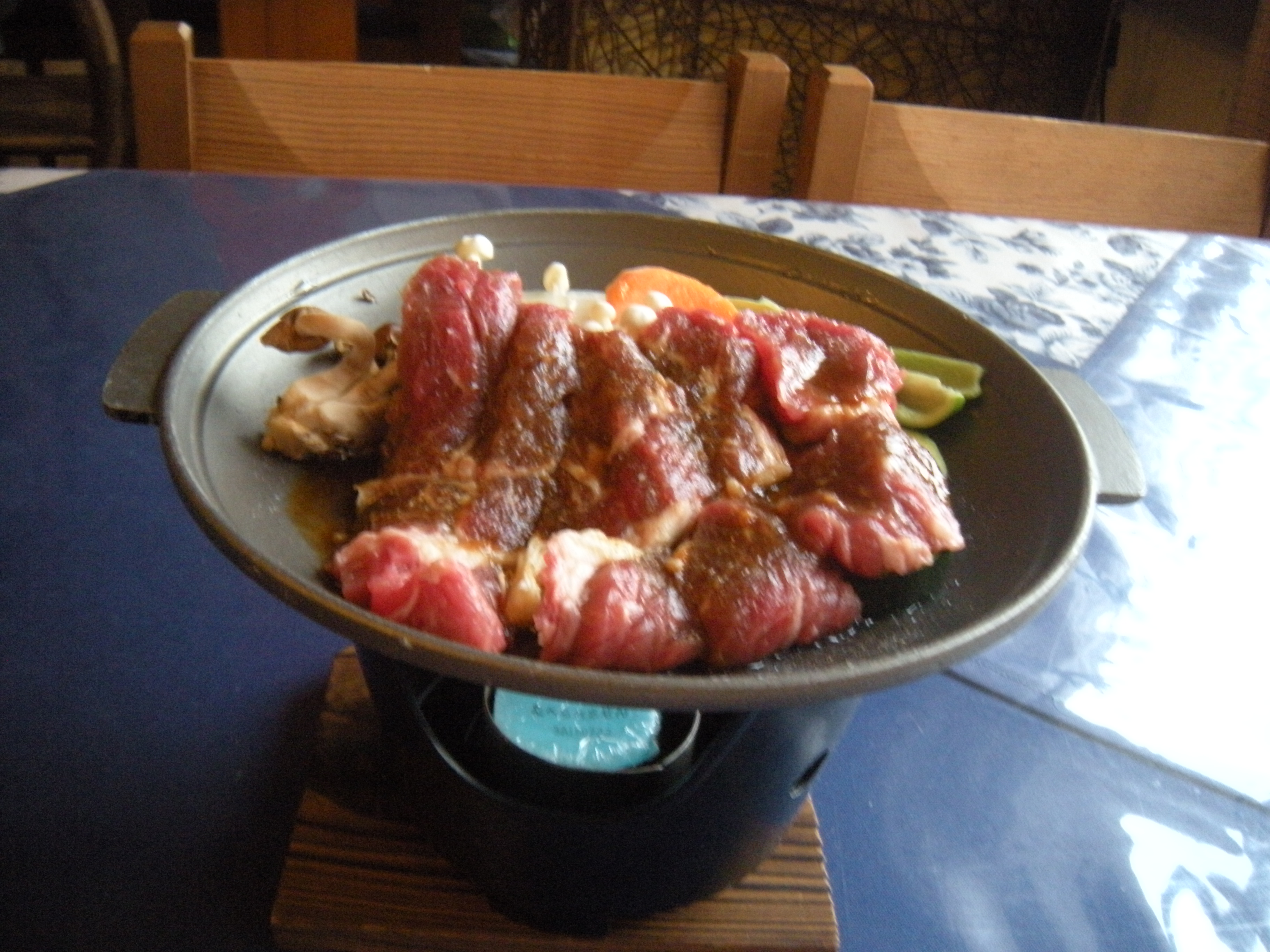 牛肉の陶板焼き