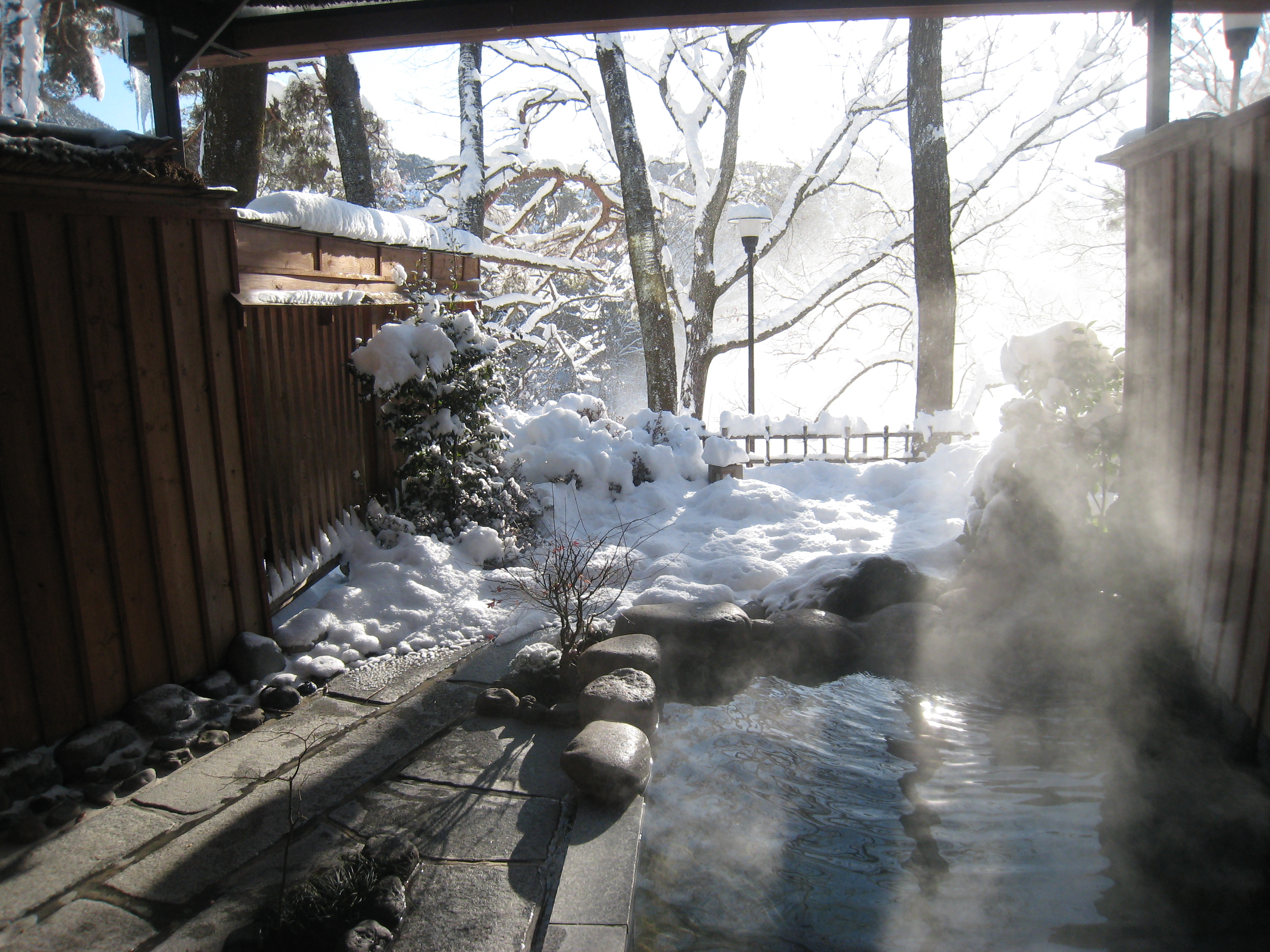 露天　雪景色