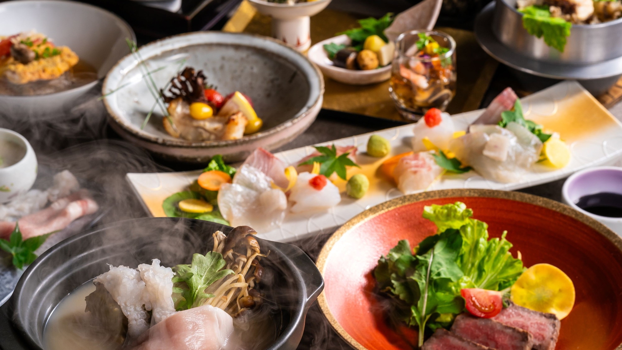 【50歳からのせとうちおとな旅】二大特典プレゼント一泊二食付き　土地の恵み会席