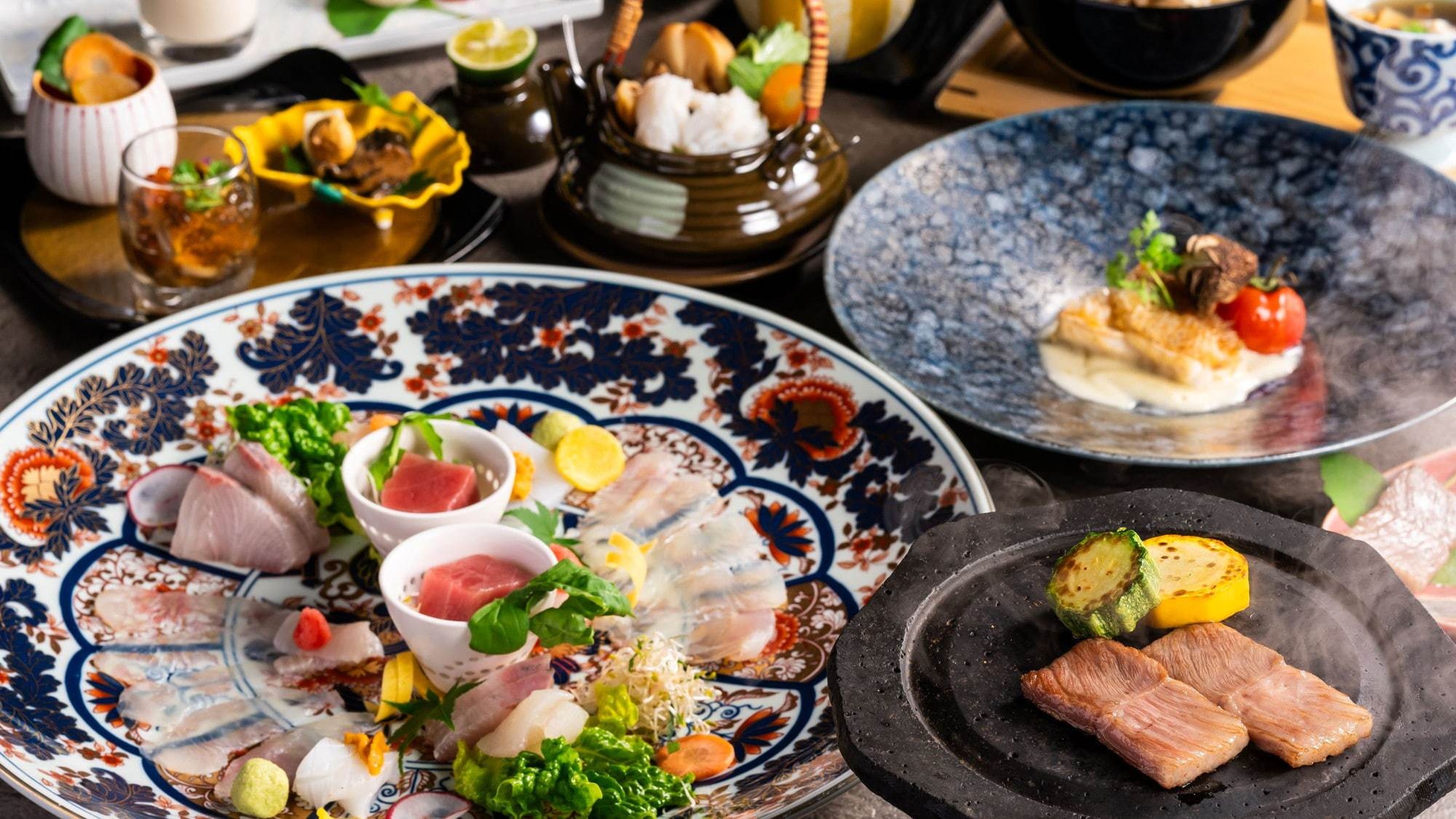 【特別会席／ひらめ見学体験付】笠戸ひらめの姿造りを豪快に味わう