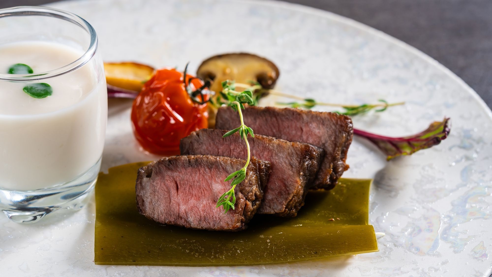 【万福の旅】【特別会席】ブランドひらめ「笠戸ひらめ」と高森和牛の饗宴