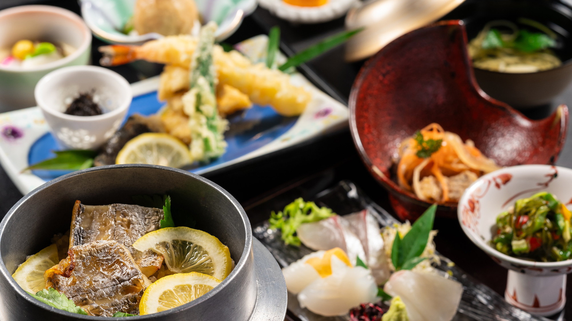 【季節の会席】瀬戸内の海鮮を山菜鍋で楽しむ