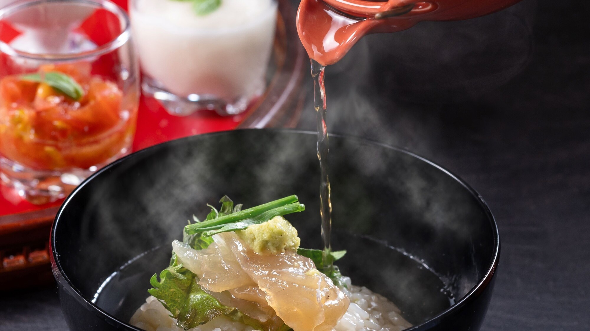 特別会席2025夏　食事　笠戸ひらめ漬けご飯