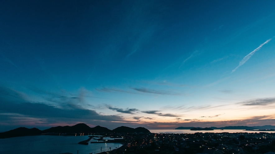 宿からの景色（夕暮れ）