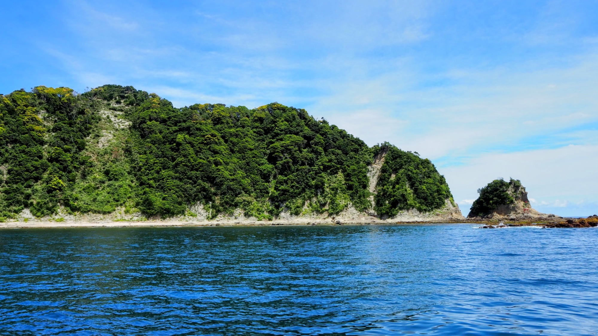 船から見た内浦湾