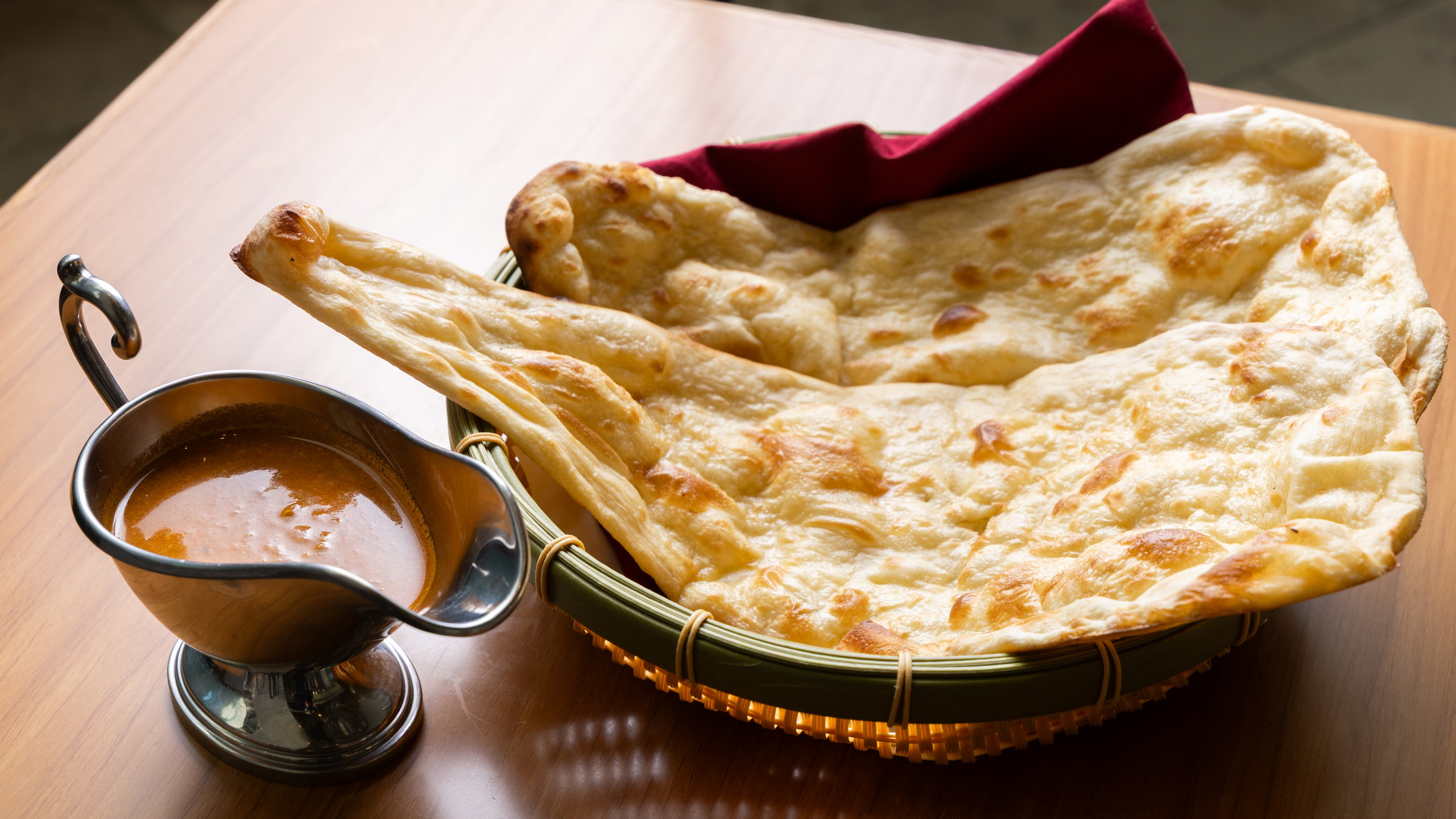 朝食ビュッフェ：ナン