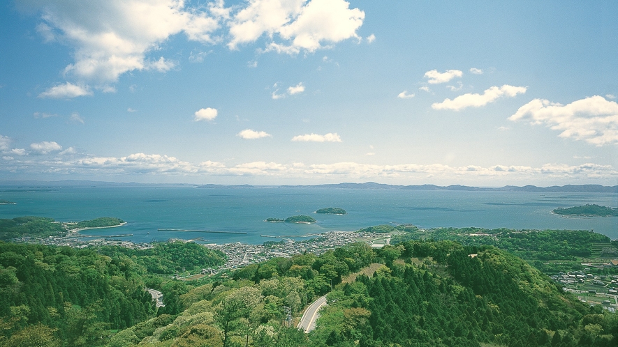 ◆三河湾一望。さえぎるもののない絶景。