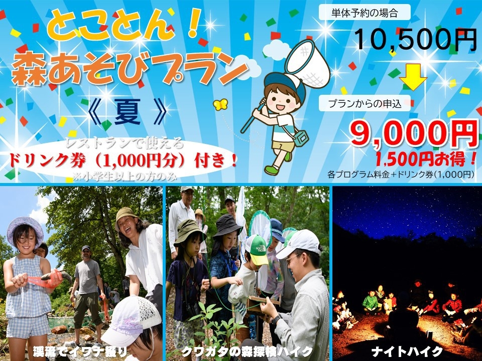 【夏限定】とことん森遊びプラン