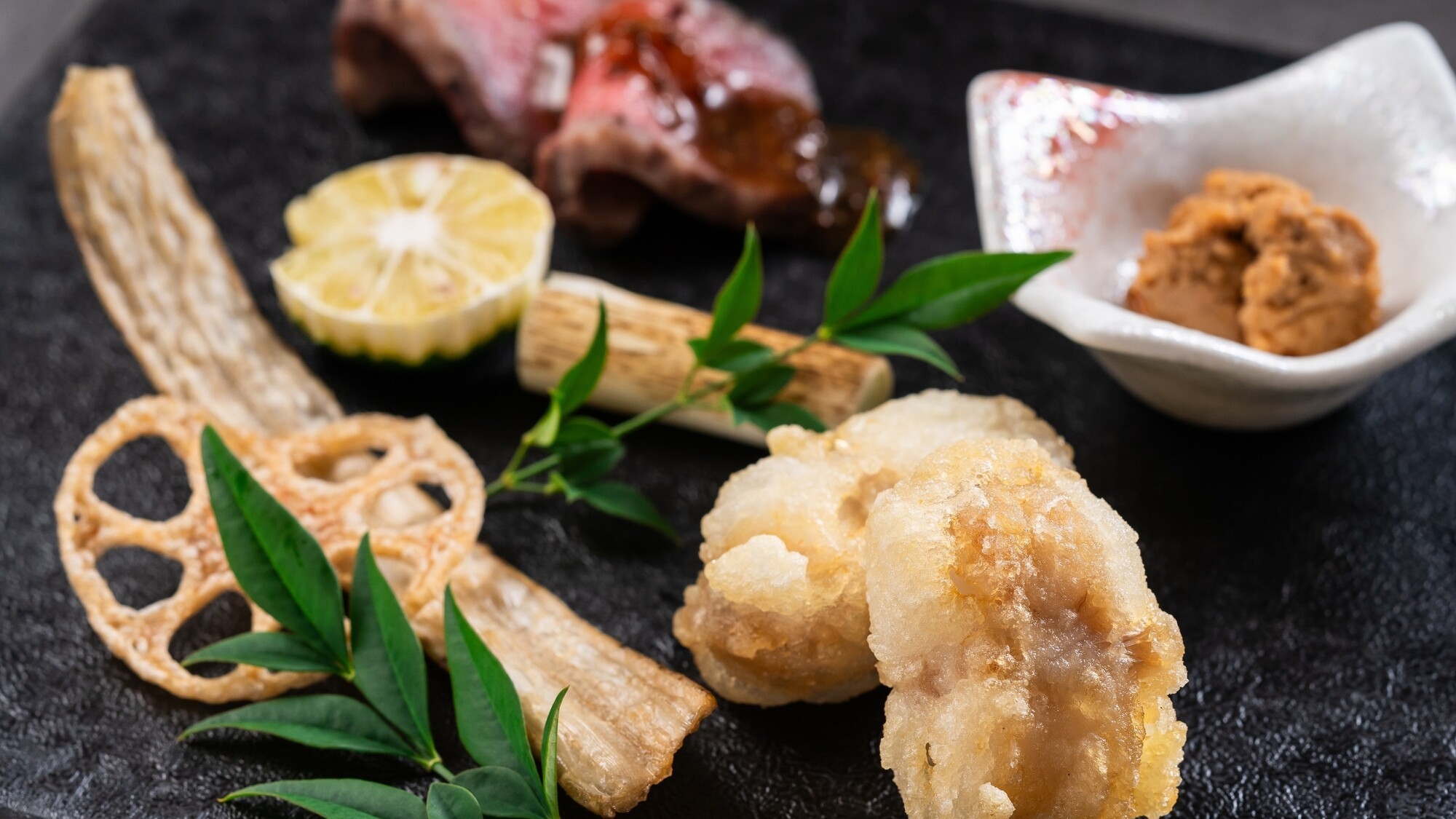 【かに食べ放題／土地の恵み会席】三界灘の海幸と博多和牛が織りなす旬彩会席