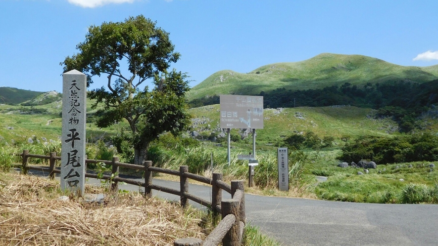 【平尾台】カルスト台地が広がる平尾台。当宿からお車で約60分