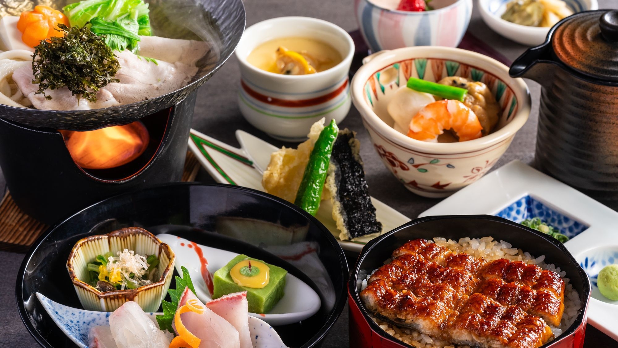 柳川美豚や鰻のひつまぶしを厳選 少量で味わう【季節の会席】