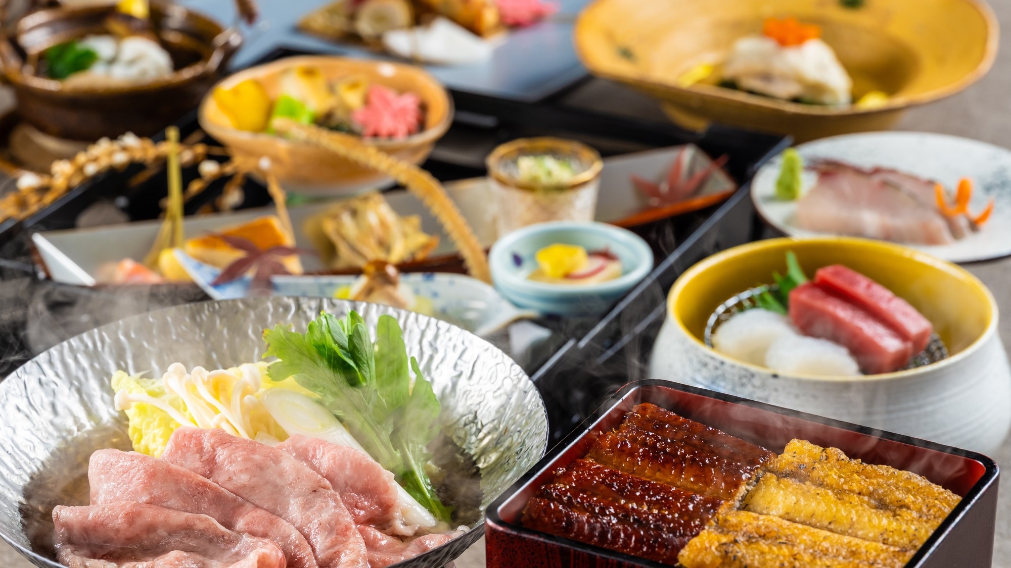【早期割28／特別会席】柳川和牛ロースと国産相盛り鰻重を堪能できるこだわり会席※27日前より返金不可