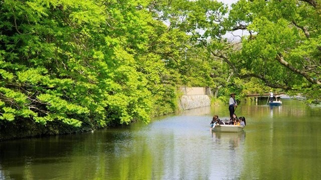 どんこ舟での川下りはタイムスリップしたような気分に