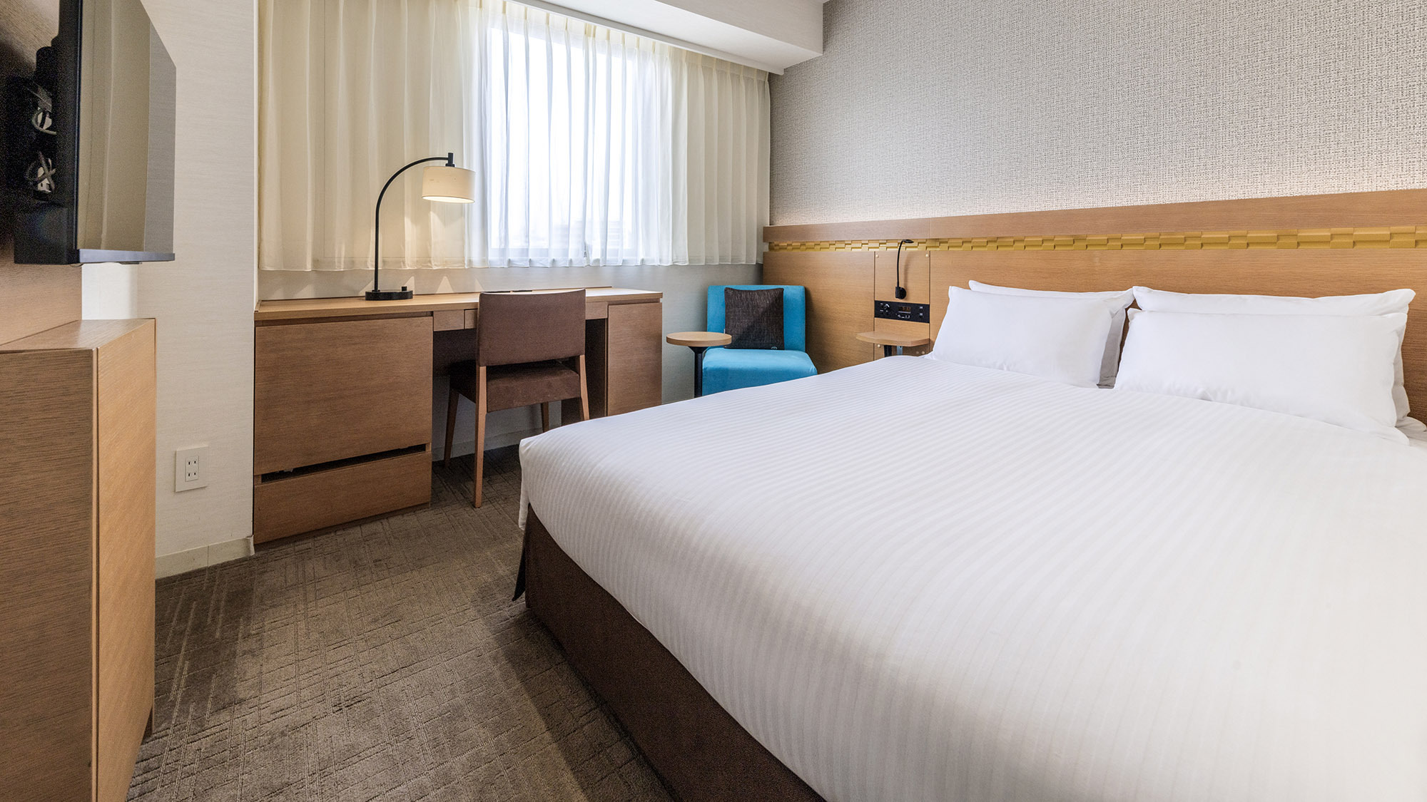 シングルルーム14.6㎡　ベッド幅140cm×200cm