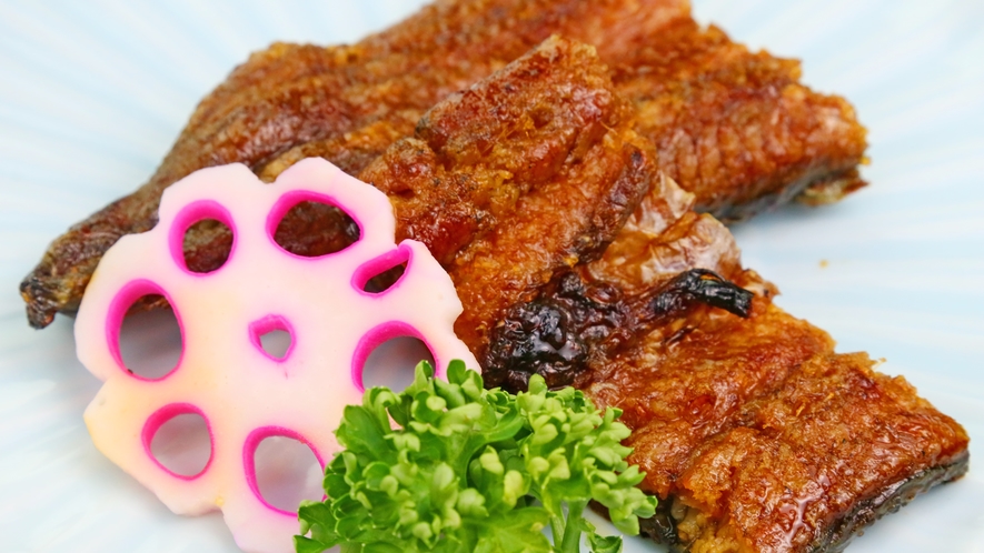 夕食料理一例★鰻の蒲焼き