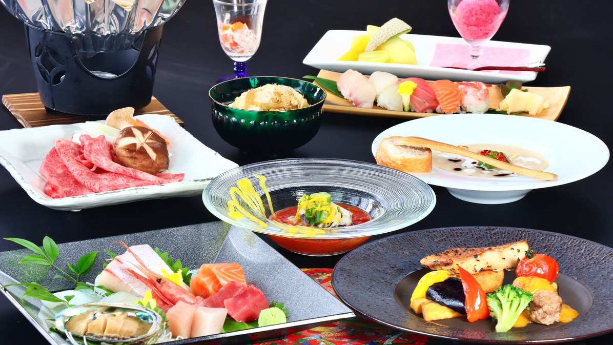 【しおの華会席】氷見牛×新鮮な魚介類を楽しめる♪富山の旬を堪能出来るー1泊2食ー