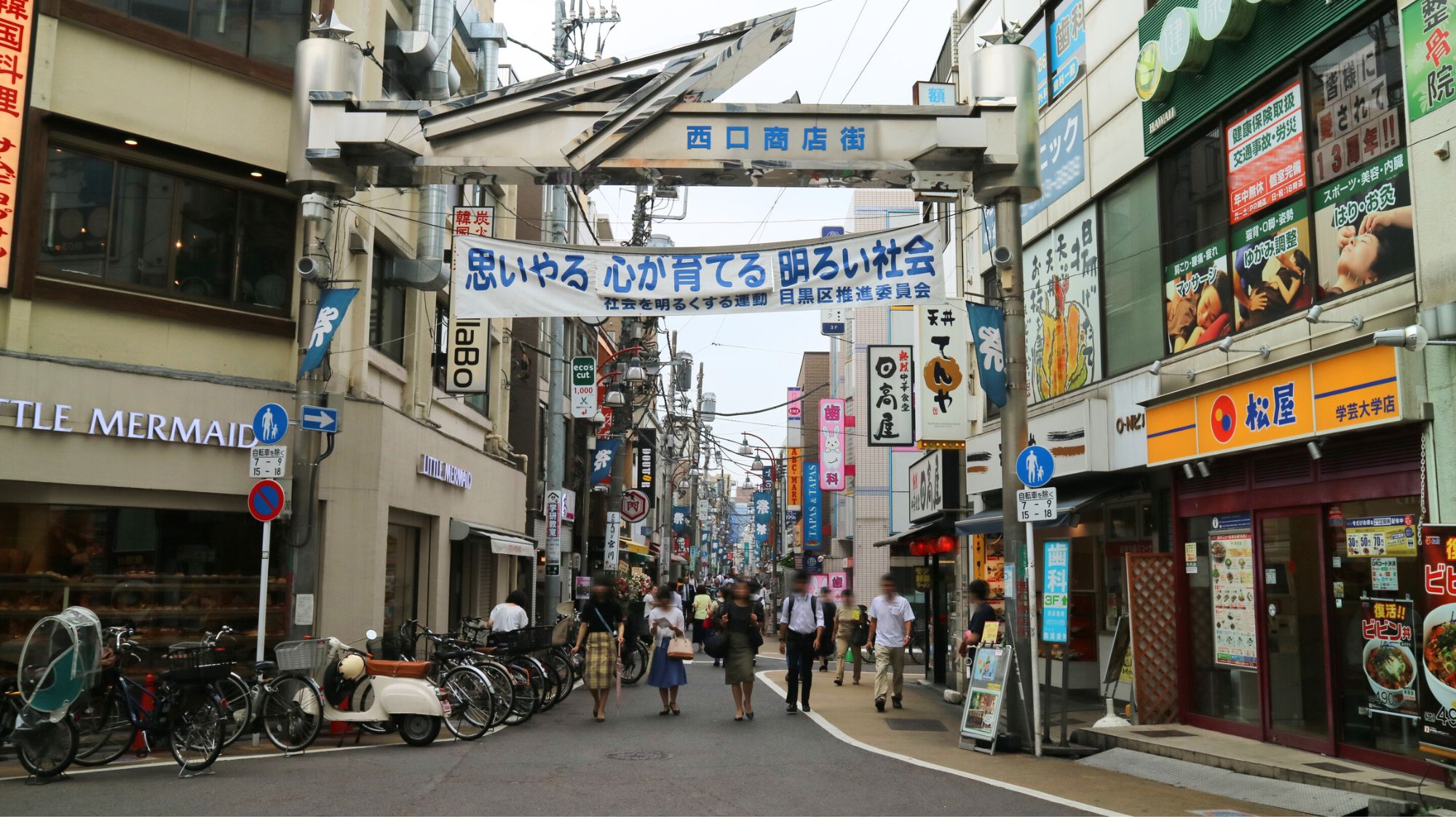 【学芸大学駅前の商店街】車で約7分・徒歩約14分
