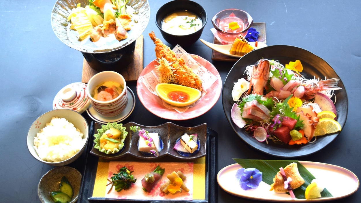 【料理長おすすめ会席】グレードアップ｜料理長が旬の食材を吟味したおすすめ会席【夕朝食付】