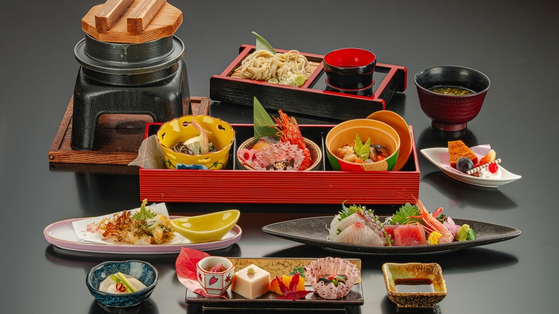 【光鱗のスタンダードメニュー】お刺身3点盛・焼き魚・揚げ物など美味しくいただける夕食膳【夕朝食付】